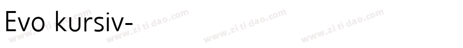 Evo kursiv字体转换